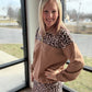 Mia Printed Pullover- Safari Chic