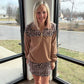Mia Printed Pullover- Safari Chic