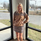 Mia Printed Pullover- Safari Chic