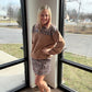 Mia Printed Pullover- Safari Chic