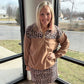Mia Printed Pullover- Safari Chic