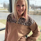 Mia Printed Pullover- Safari Chic