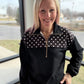 Mia Pullover- Black Polka Dot