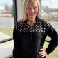 Mia Pullover- Black Polka Dot
