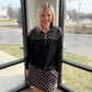 Mia Pullover- Black Polka Dot