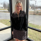 Mia Pullover- Black Polka Dot