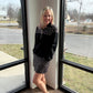 Mia Pullover- Black Polka Dot