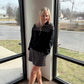 Mia Pullover- Black Polka Dot