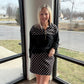 Mia Pullover- Black Polka Dot