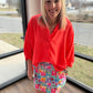 Sloane Button Up- Coral
