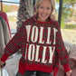 Holly Jolly Cozy Sweatshirt- Red