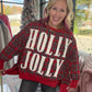 Holly Jolly Cozy Sweatshirt- Red