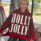 Holly Jolly Cozy Sweatshirt- Red