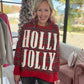 Holly Jolly Cozy Sweatshirt- Red