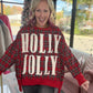 Holly Jolly Cozy Sweatshirt- Red
