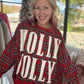 Holly Jolly Cozy Sweatshirt- Red