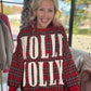 Holly Jolly Cozy Sweatshirt- Red