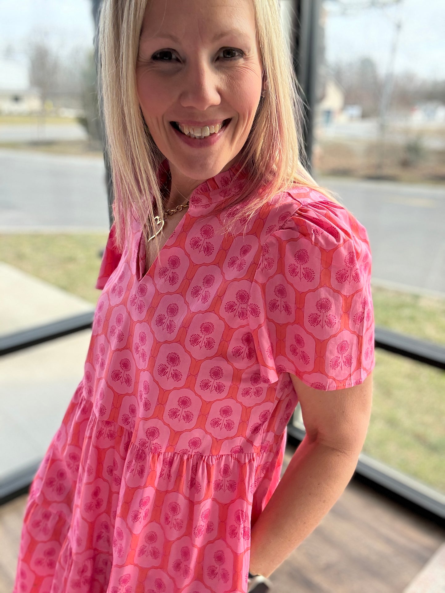 Rosette Charm Midi Dress