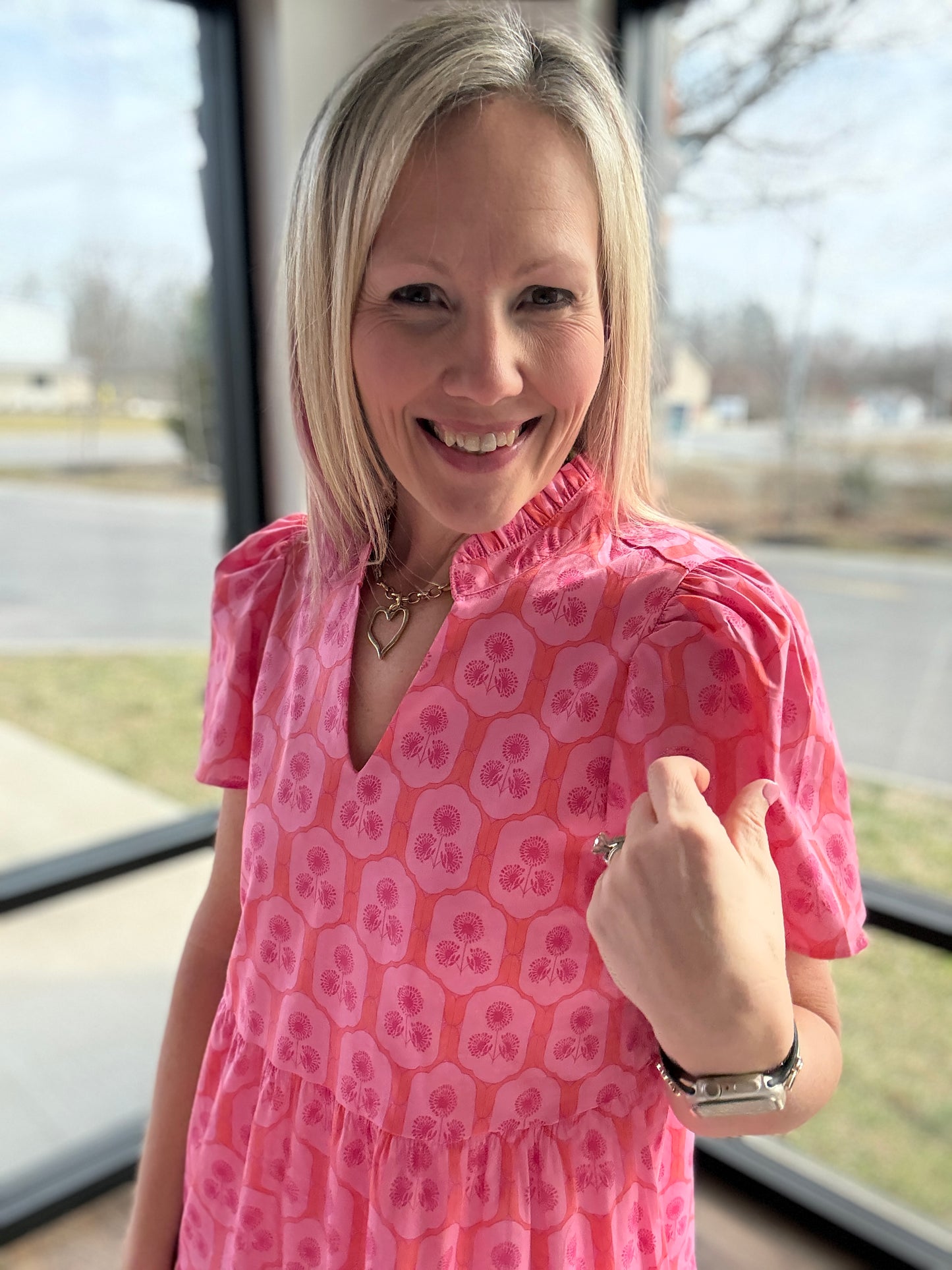 Rosette Charm Midi Dress