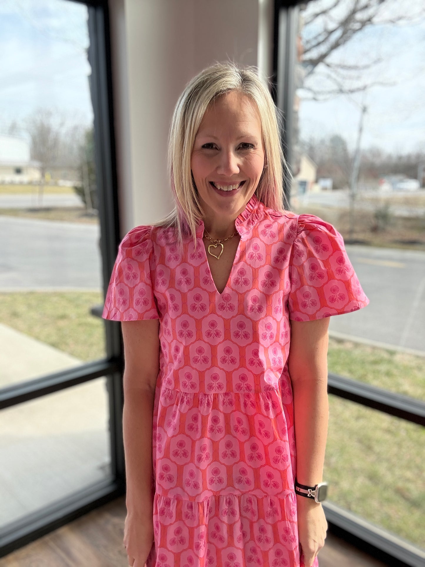 Rosette Charm Midi Dress