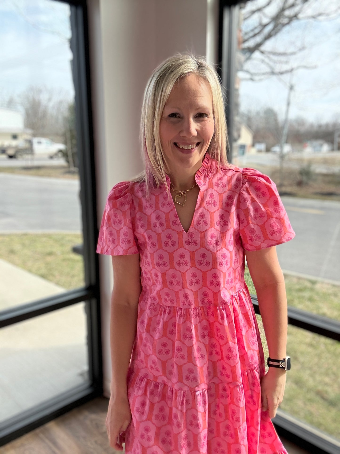 Rosette Charm Midi Dress