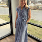 Fresh Lines Maxi Dress- Navy