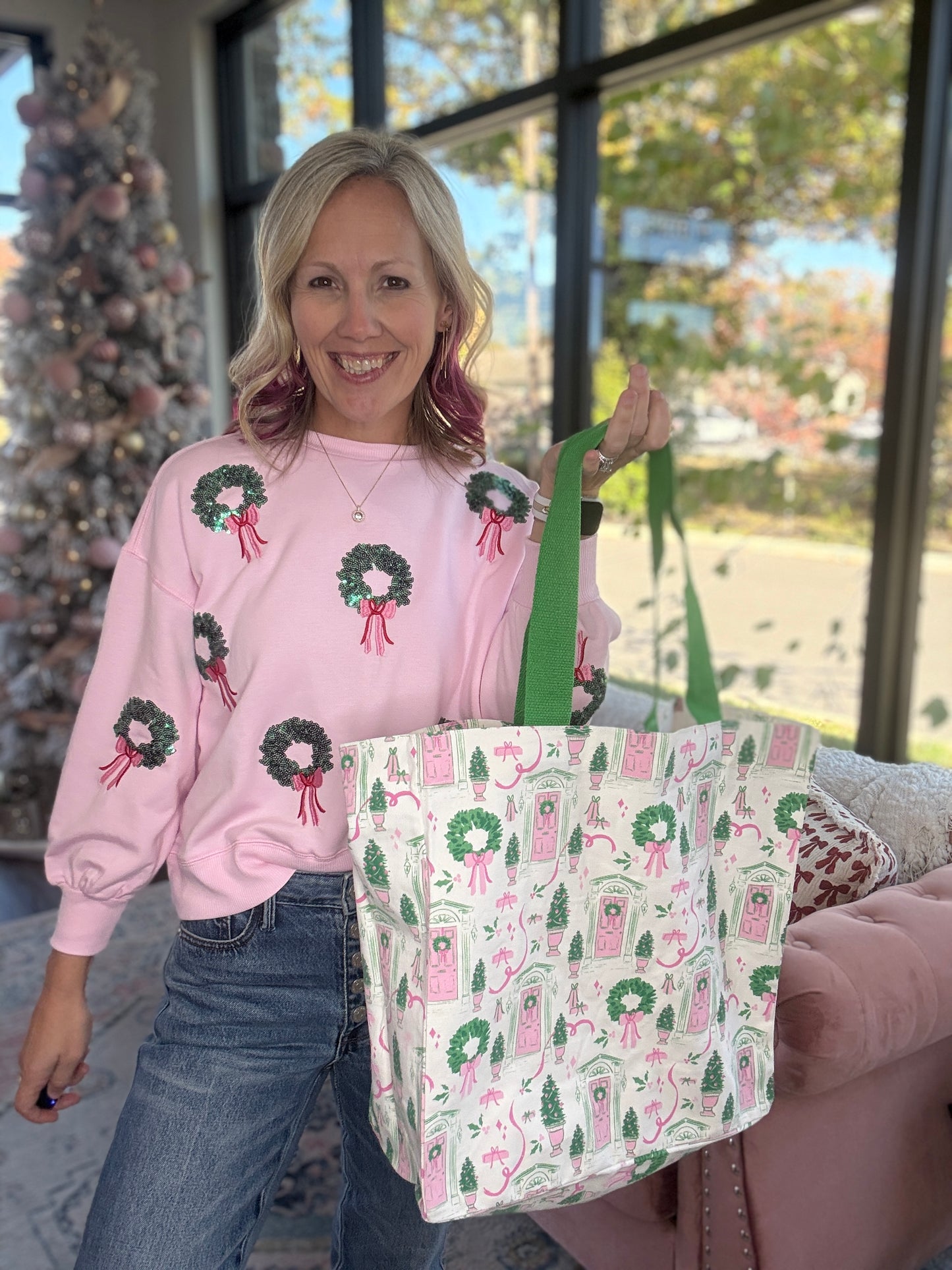 Merry in Pink Sweatshirt