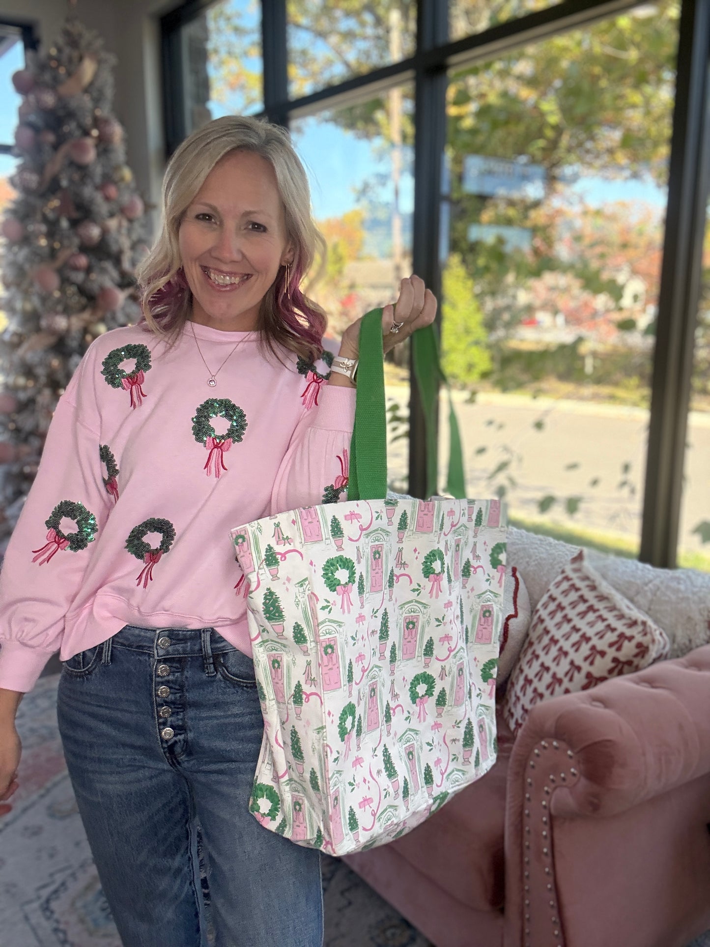 Merry in Pink Sweatshirt