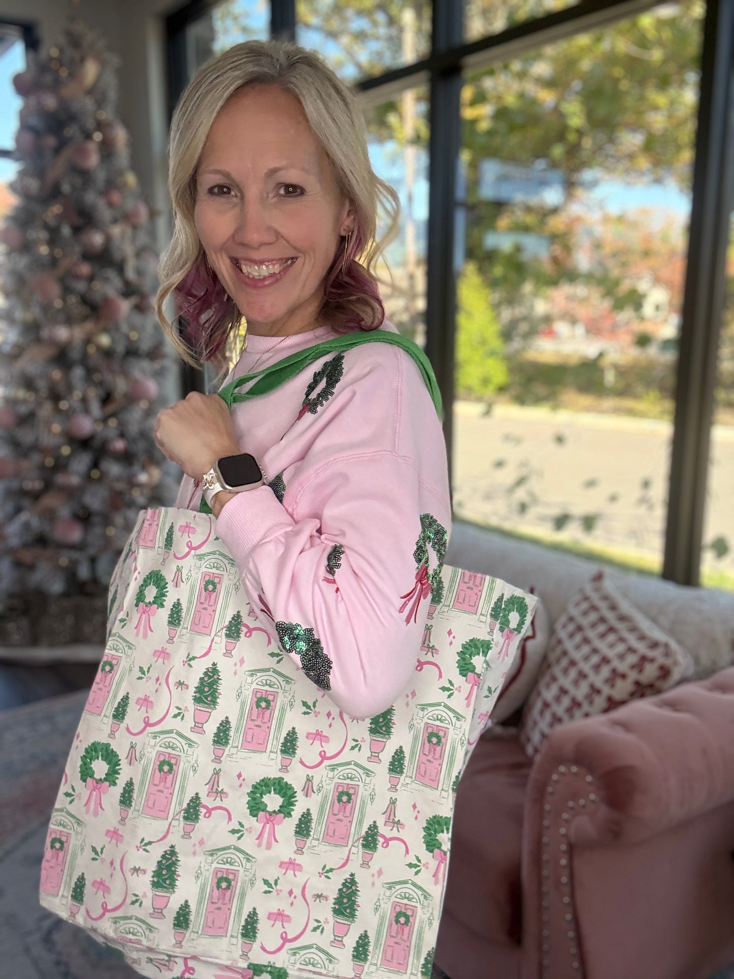 Merry in Pink Sweatshirt