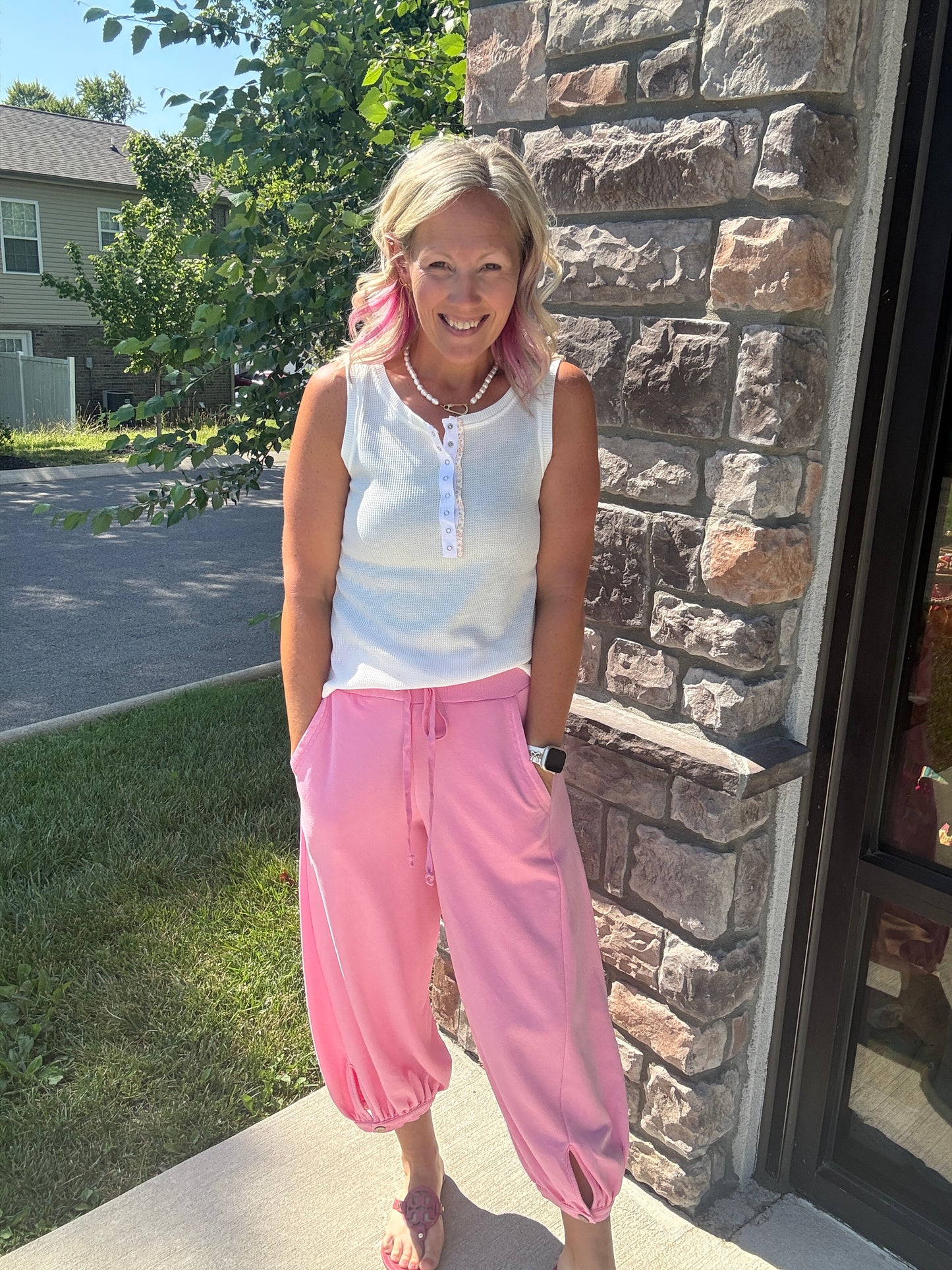 Cloudline Bubble Joggers-Pink