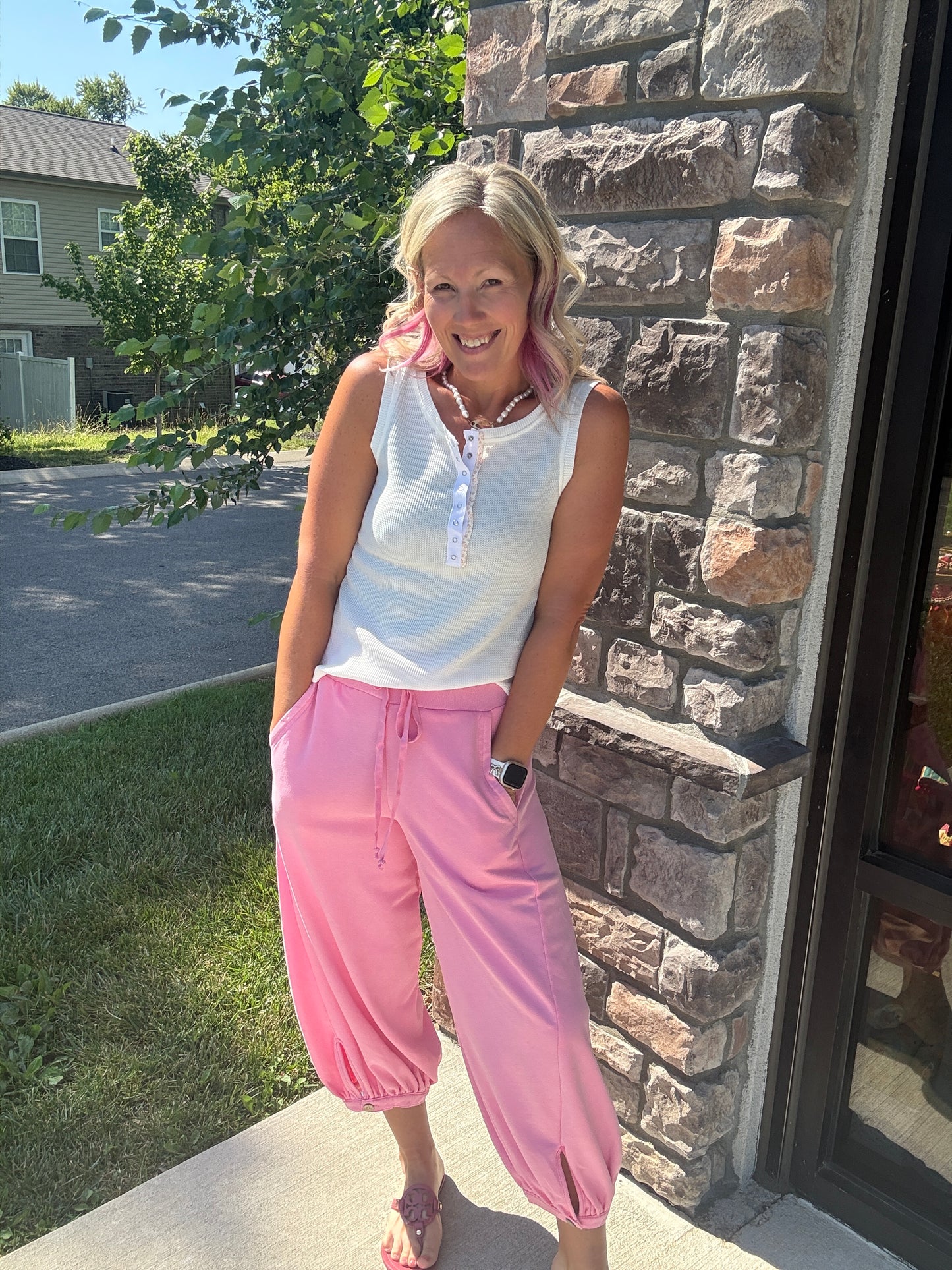 Cloudline Bubble Joggers-Pink