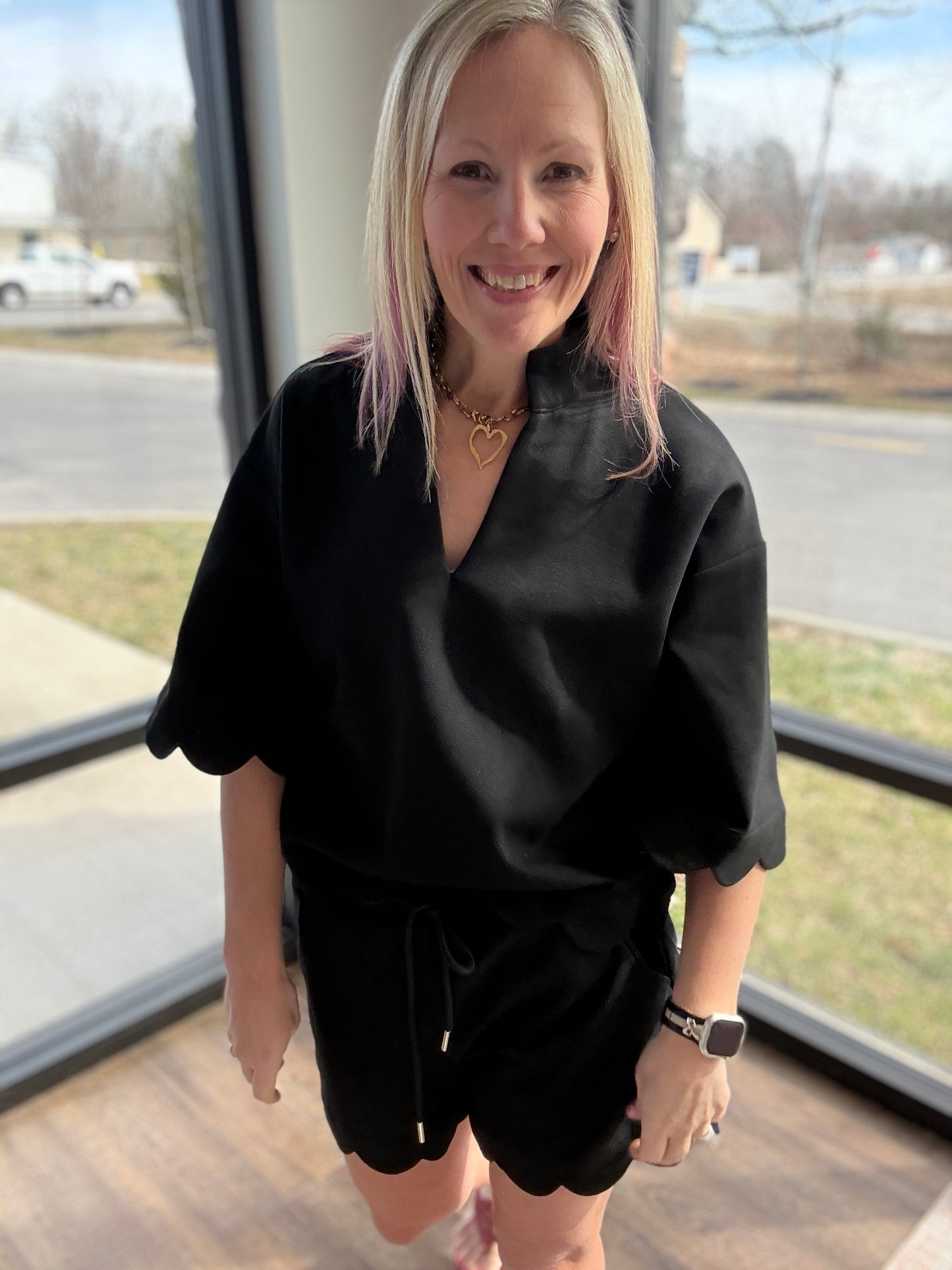 Sweet Edge Scallop Set- Black