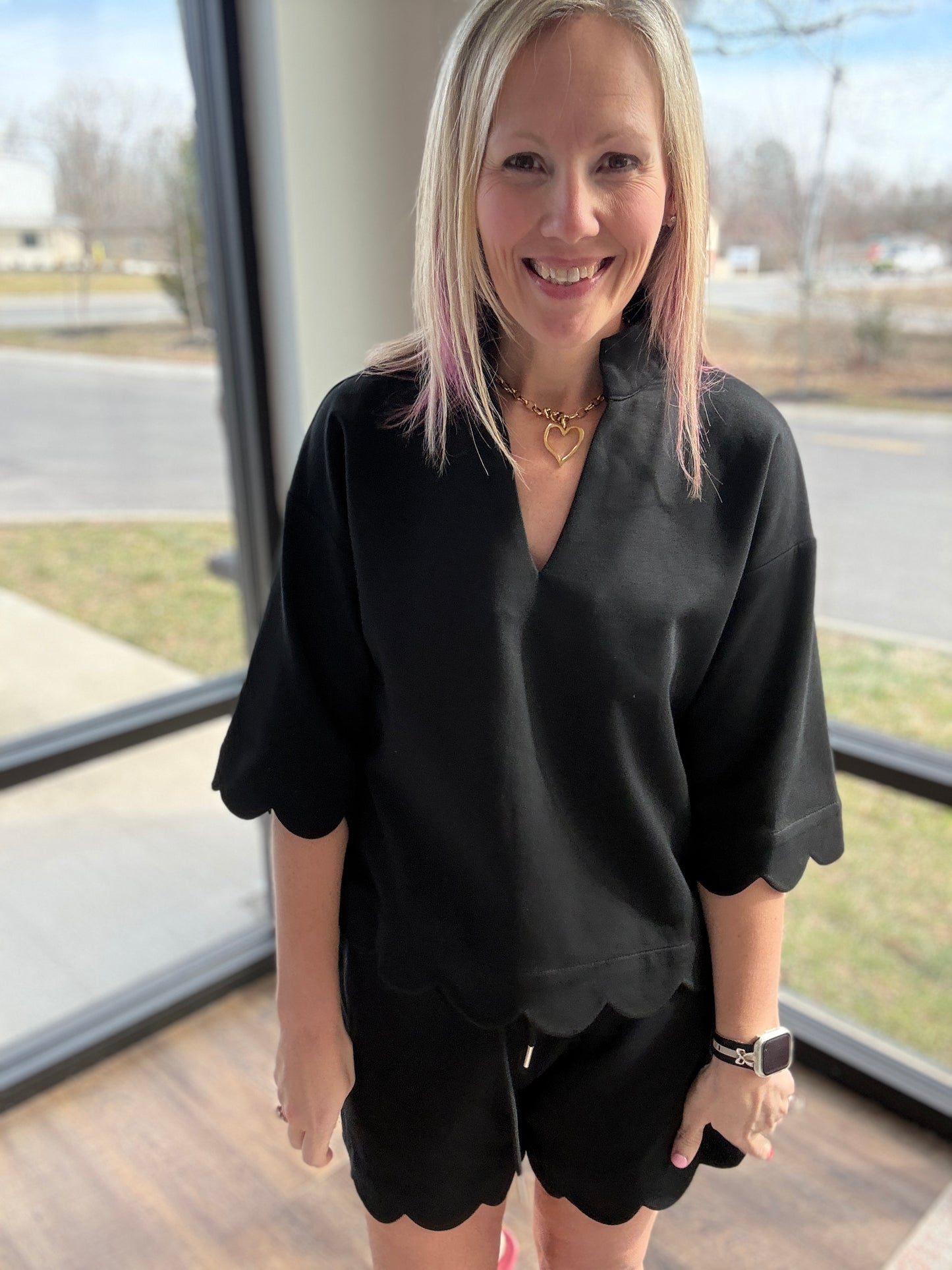 Sweet Edge Scallop Set- Black