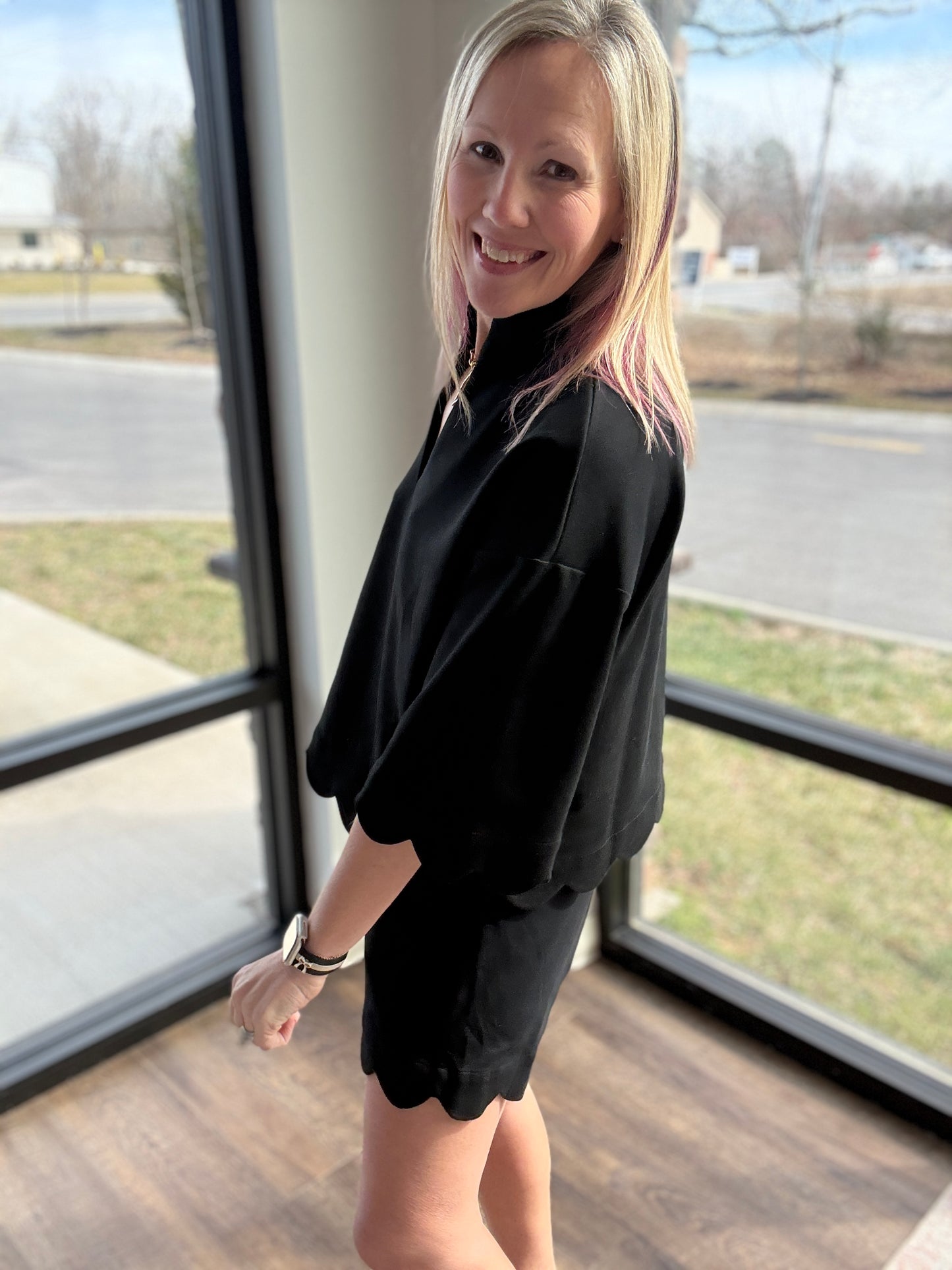 Sweet Edge Scallop Set- Black