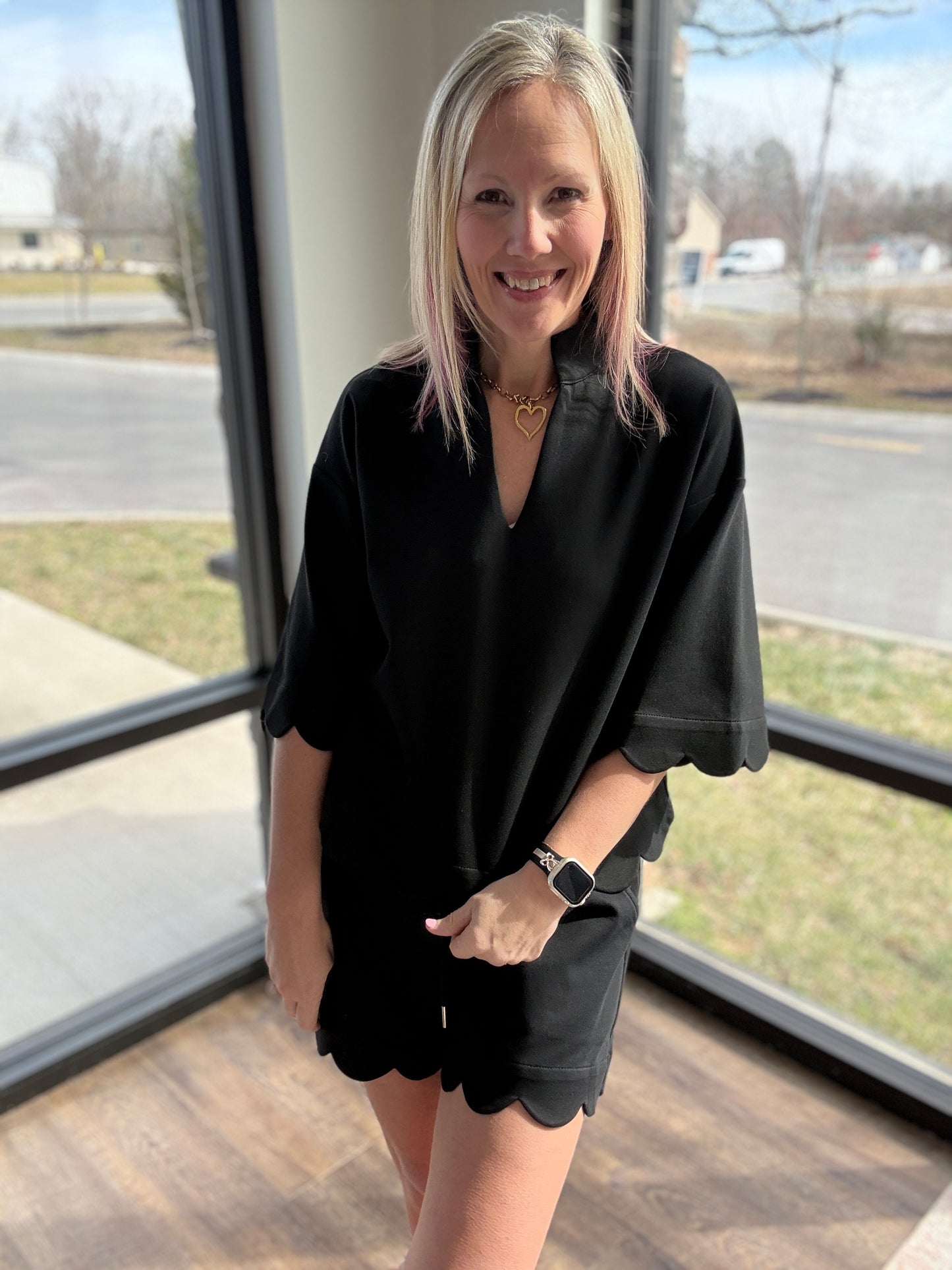 Sweet Edge Scallop Set- Black