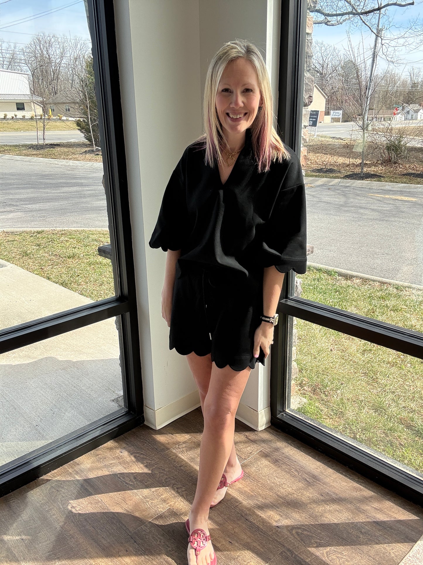 Sweet Edge Scallop Set- Black