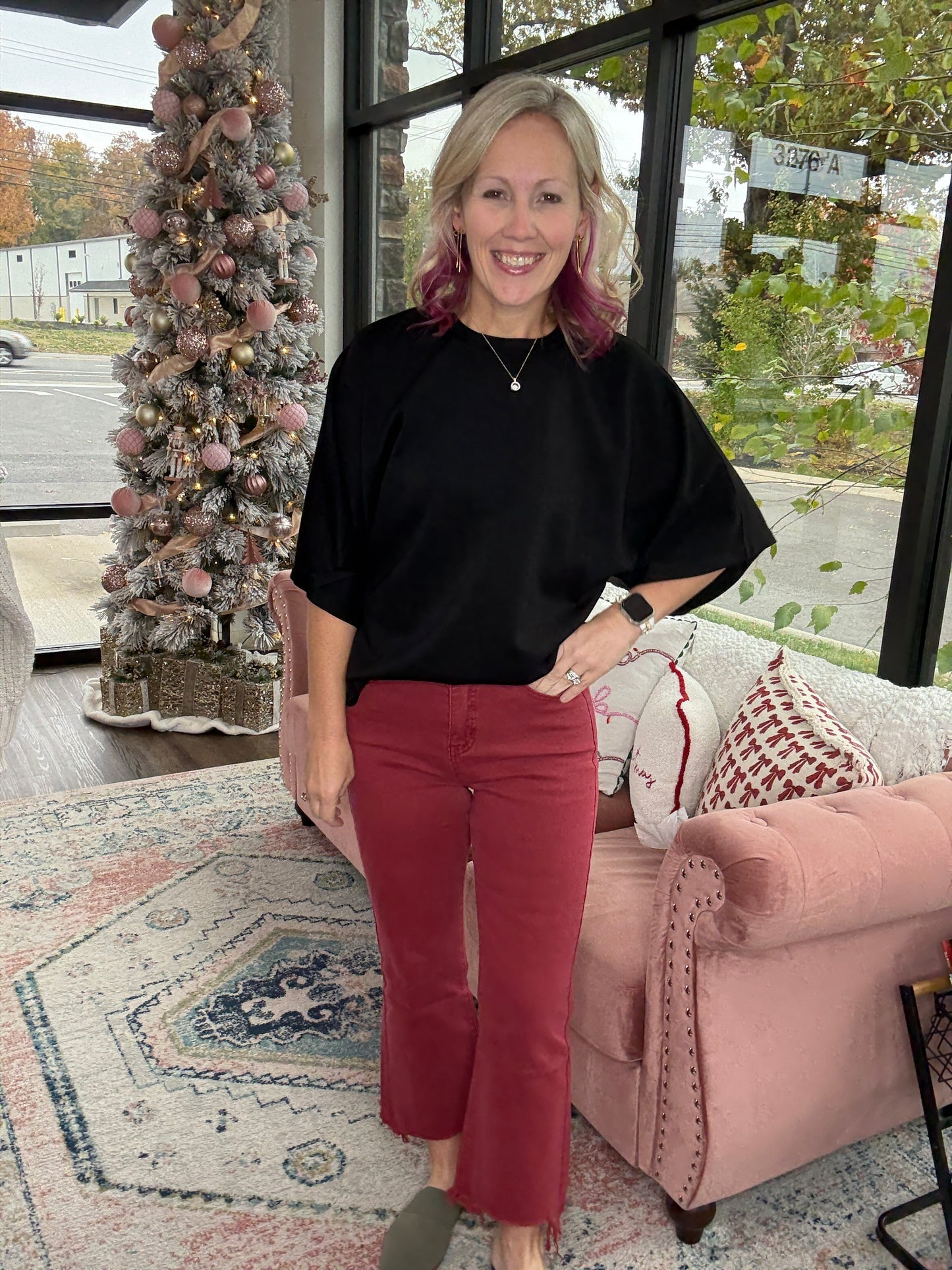 Saturday Stroll Top- Black