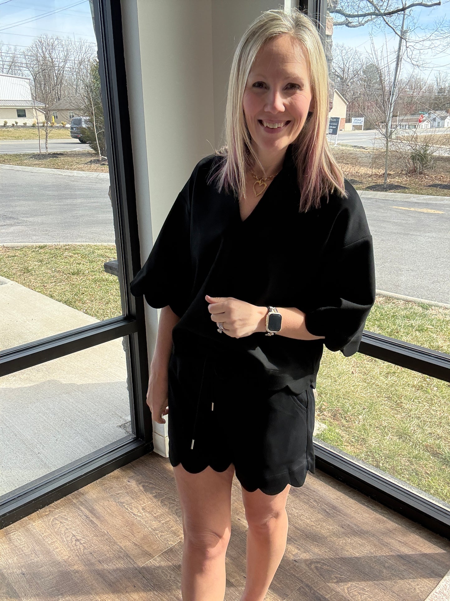 Sweet Edge Scallop Set- Black