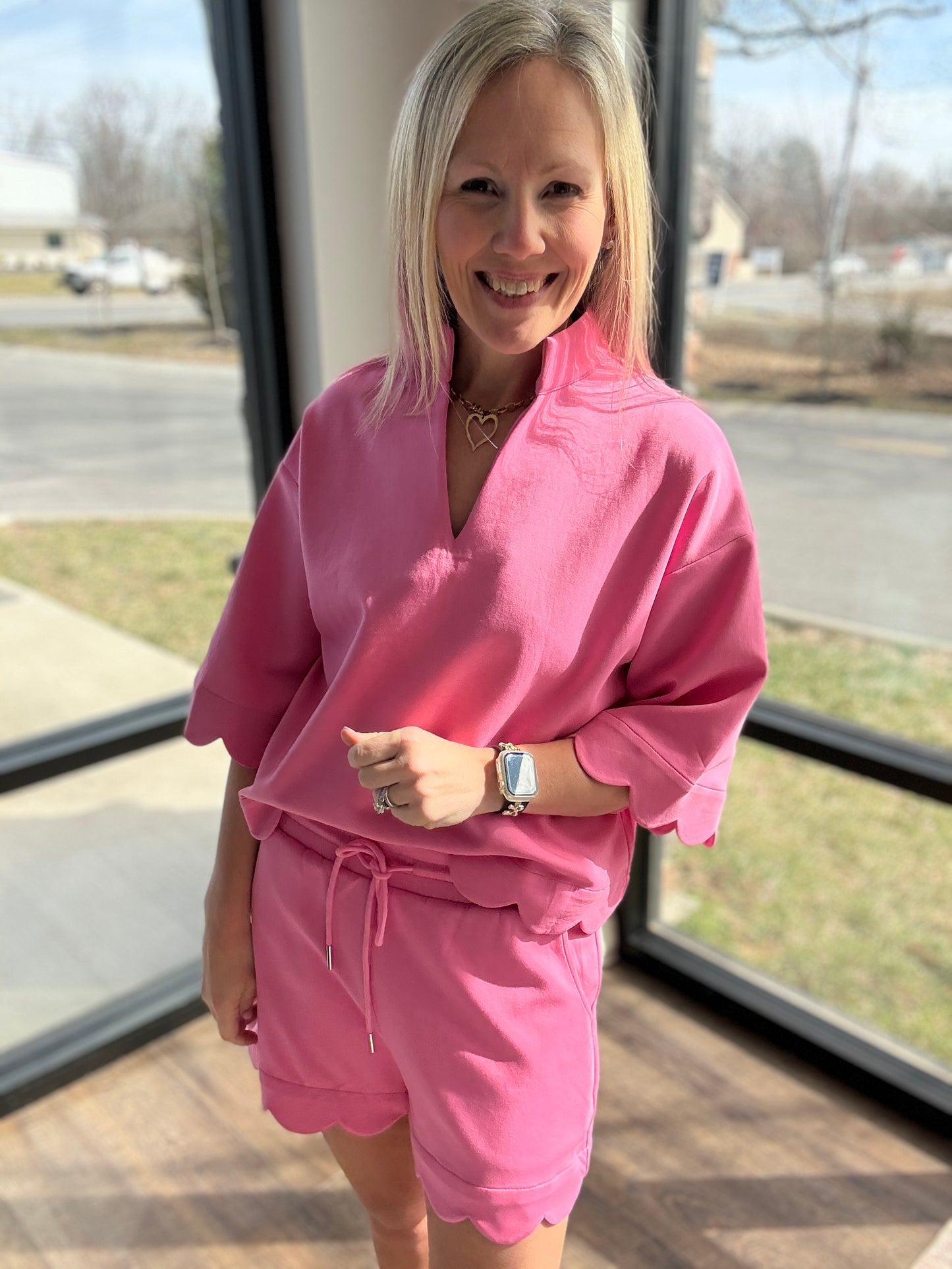 Sweet Edge Scallop Set- Pink