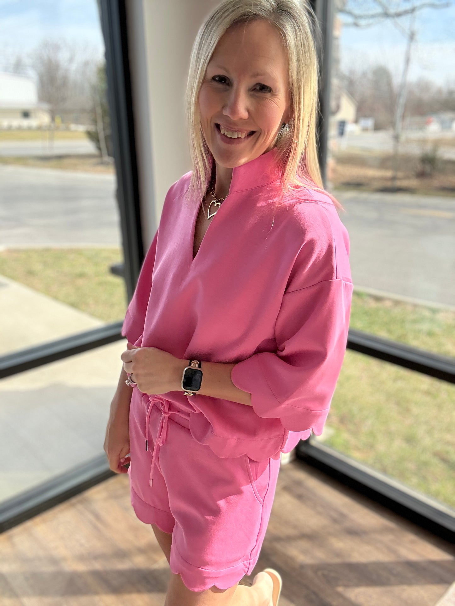 Sweet Edge Scallop Set- Pink