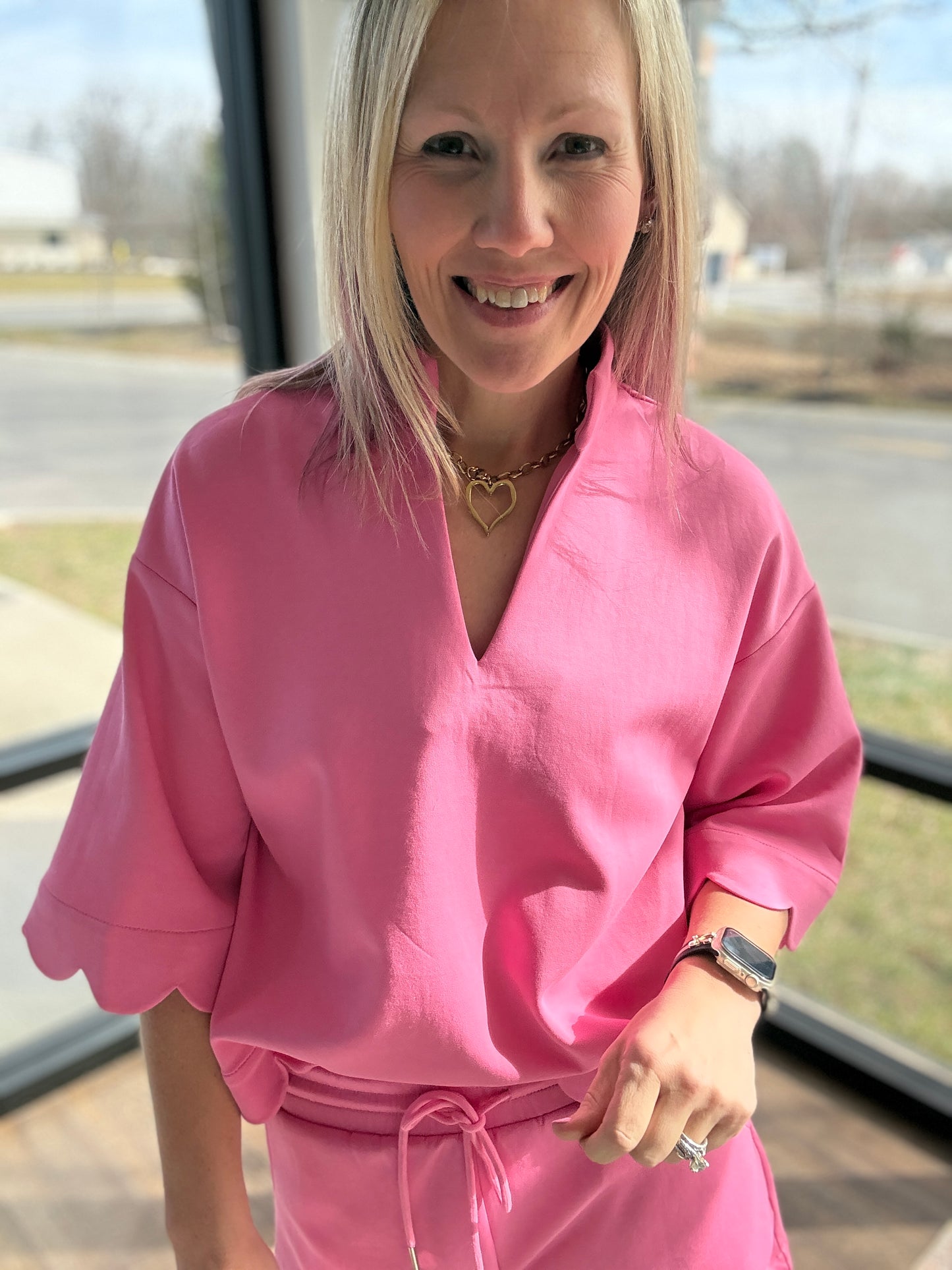 Sweet Edge Scallop Set- Pink