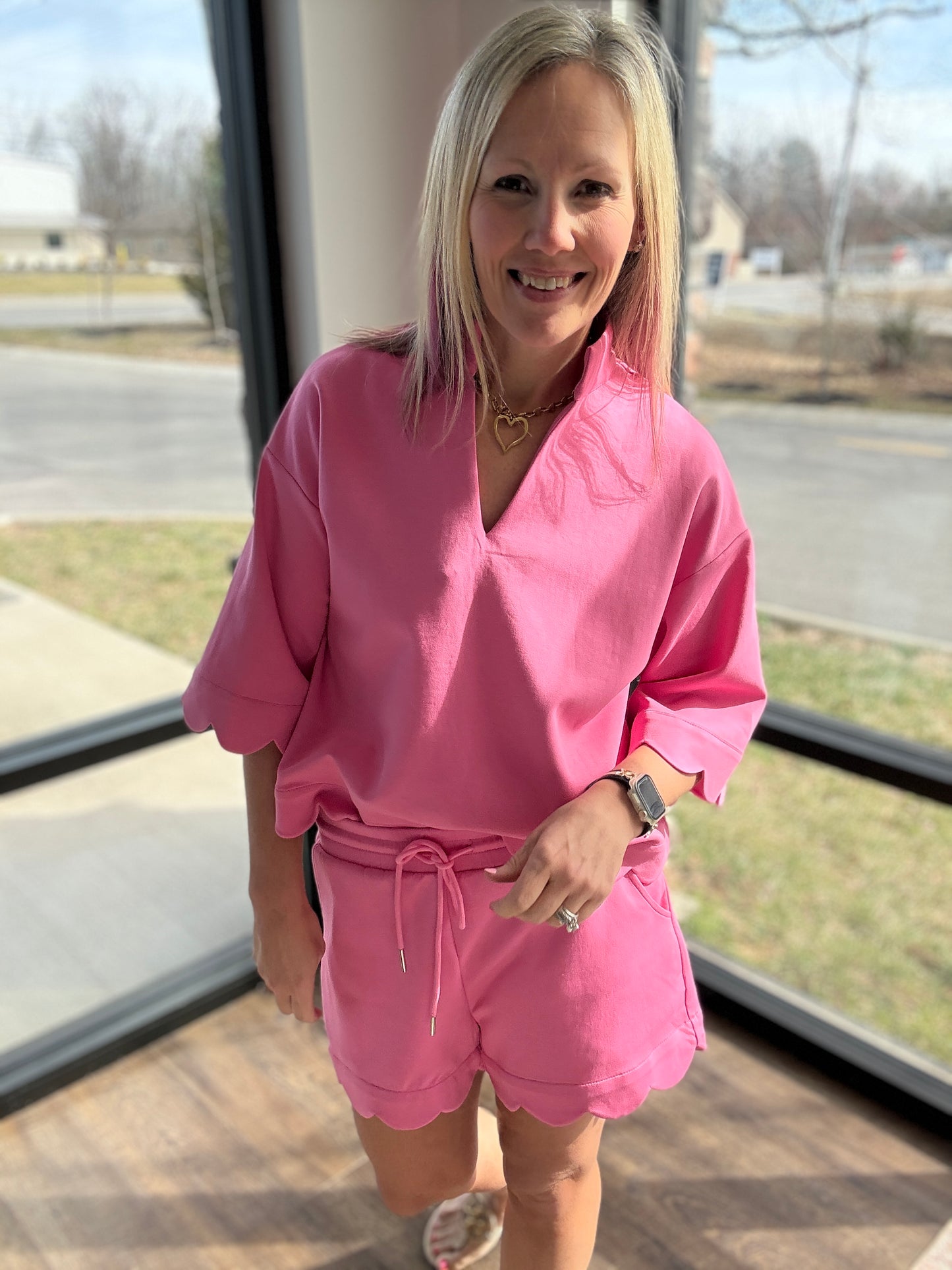 Sweet Edge Scallop Set- Pink