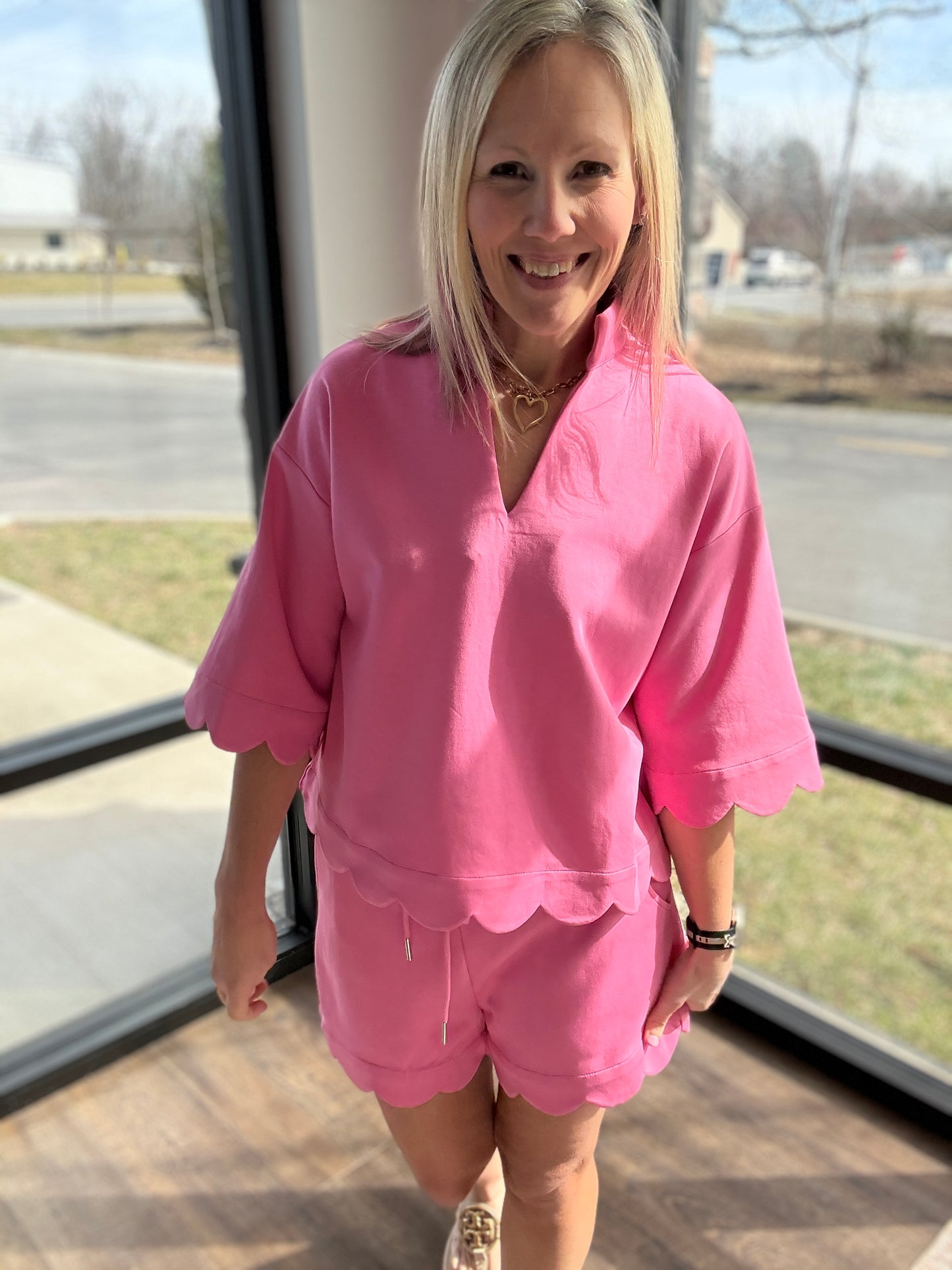 Sweet Edge Scallop Set- Pink