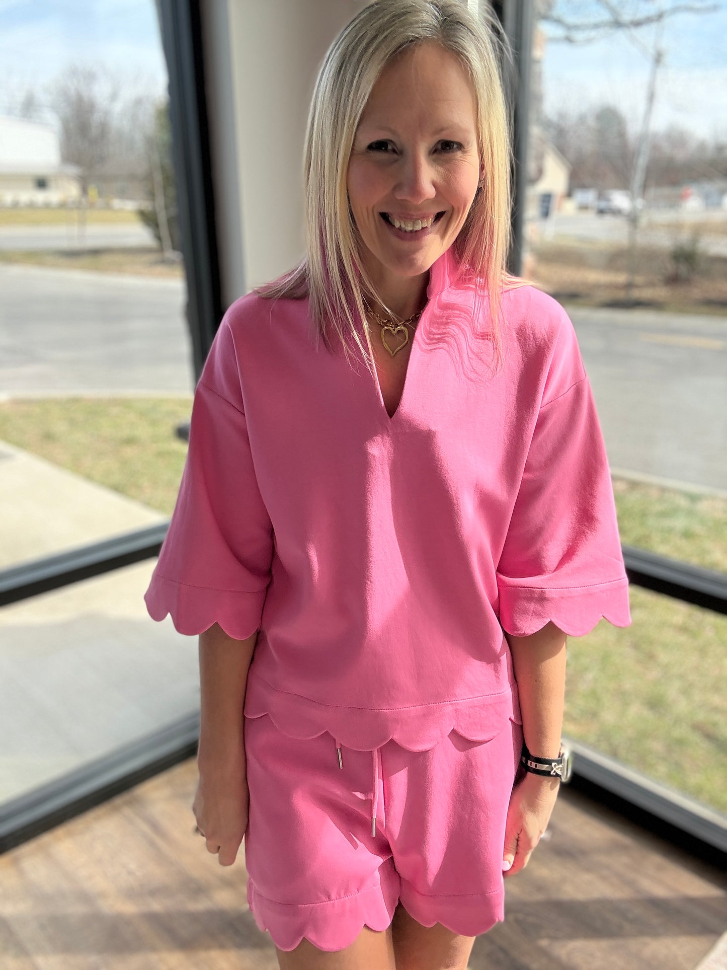 Sweet Edge Scallop Set- Pink