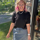 Refined Leopard Denim Skort