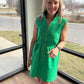 Emerald Scallop Dress