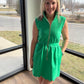 Emerald Scallop Dress