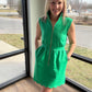 Emerald Scallop Dress