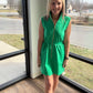 Emerald Scallop Dress