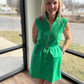 Emerald Scallop Dress